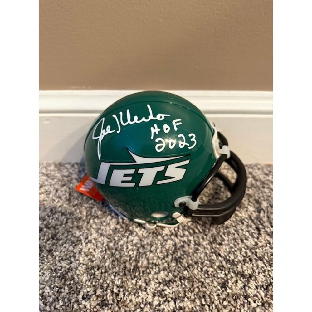 Joe Klecko signed HOF 2023 autographed New York Jets VSR Vintage Mini Helmet JSA